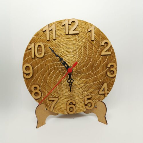 #RELOGIO MANDALA  19CM LINHA NATURAL