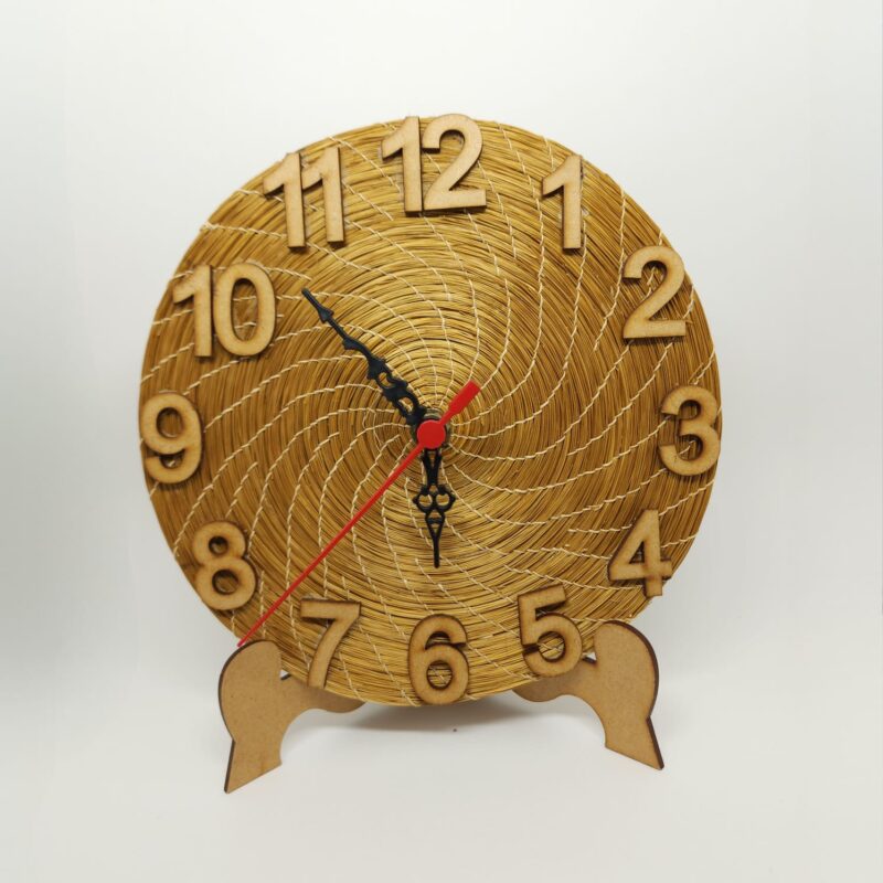 #RELOGIO MANDALA  19CM LINHA NATURAL