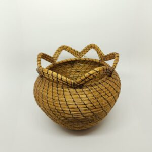 #VASO CAPIM DOURADA LINHA PRETA M