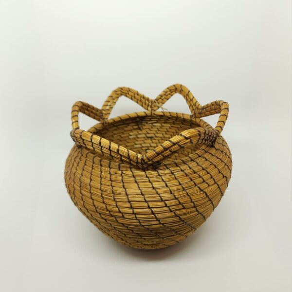 #VASO CAPIM DOURADA LINHA PRETA M