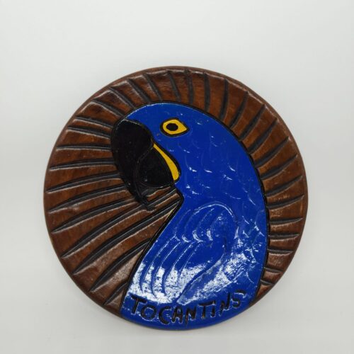 #PRATO ND CERAMICA FAUNA ARARA AZUL TOCANTINS