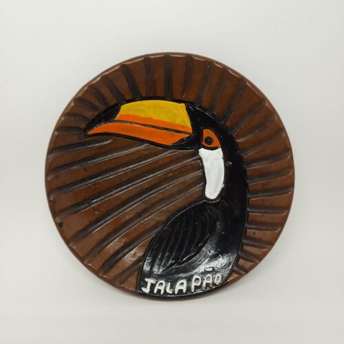 Prato de Ceramica fauna escrita Jalapão-TO