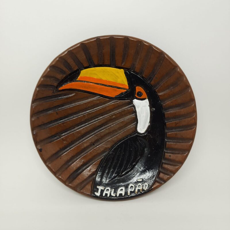 Prato de Ceramica fauna escrita Jalapão-TO