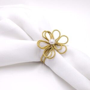 #PORTA GUARDANAPO FLOR PEDRA BRANCO