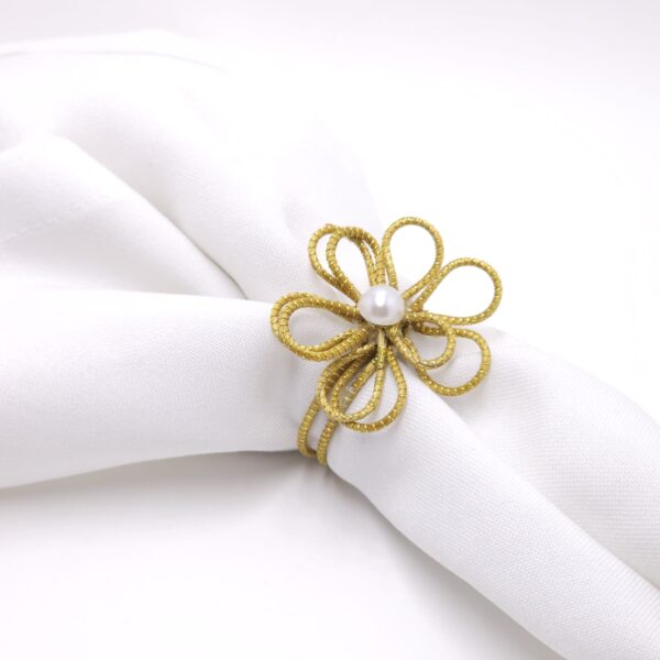 #PORTA GUARDANAPO FLOR PEDRA BRANCO