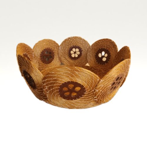 ##CESTA C.DOURADO C/DETALHE BABAÇU 31X13