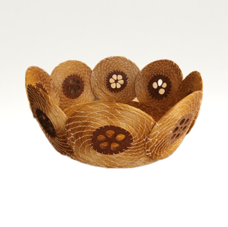 ##CESTA C.DOURADO C/DETALHE BABAÇU 31X13