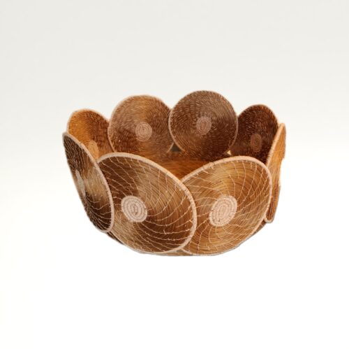 #CESTA C.DOURADO C/ DETALHE BURITI M 28X14