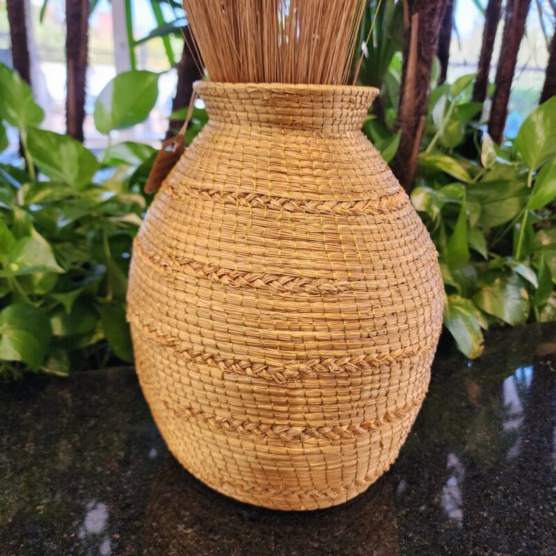 #VASO CAPIM DOURADO ALTO C/ LINHA DOURADA