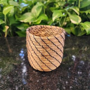 #PORTA CANETA CAPIM DOURADO GROSSO LINHA PRETA