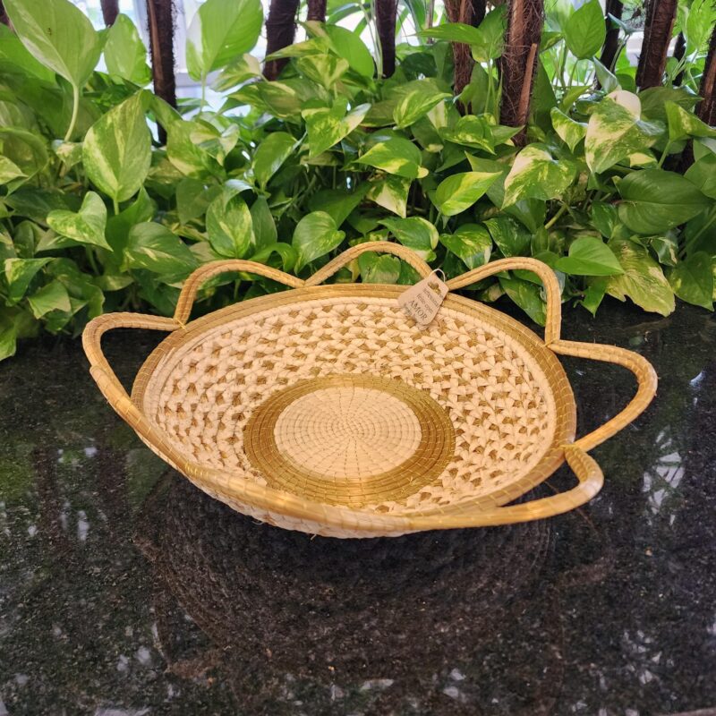 #CESTA C.DOURADO ABERTA GRANDE C. FIBRA BURITI 40X40X11