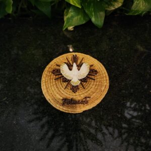 #MANDALA + DIVINO DE RESINA COM ESPRENDOR + PLACA PALMAS 12CM