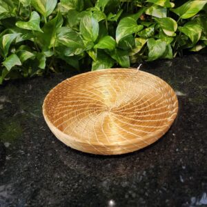 ##BANDEJA REDONDA C.DOURADO LINHA NATURAL 12X12X2