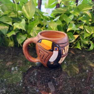 #CANECA CERAMICA  FAUNA TUCANO JALAPAO GRANDE
