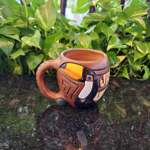 #CANECA CERAMICA  FAUNA TUCANO JALAPAO GRANDE