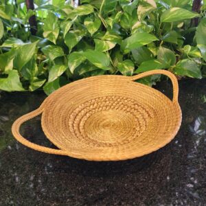 #CESTA C.DOURADO LINHA DOURADA C/ ALÇA 32X36,5X5