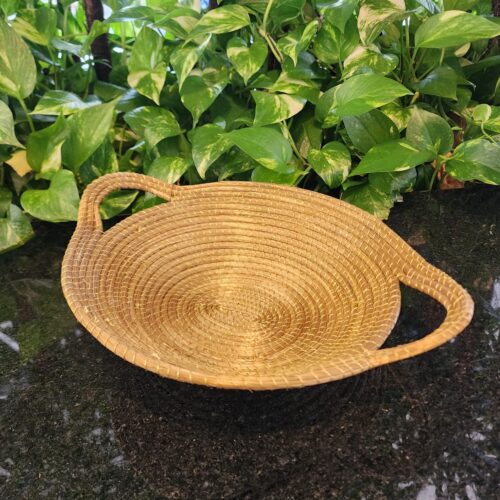 #CESTA C.DOURADO LINHA DOURADA C/ ALÇA 32X25X5