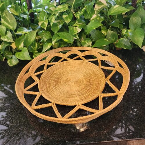 #CESTA CAPIM DOURADO GRANDE ABERTA 40X40X3