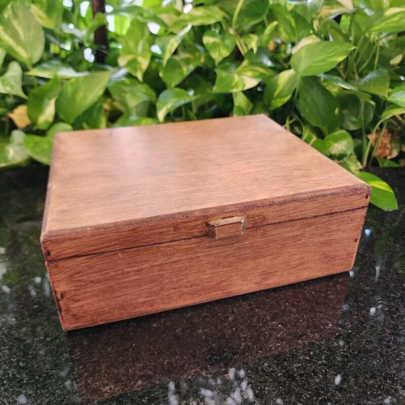 #CAIXA/BAU RUSTICA CAFÉ PEQUENA 25x20x8,5