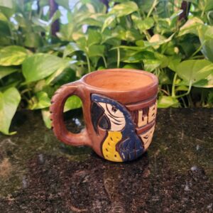#CANECA CERAMICA FAUNA ARARA CANINDE LEMB.DO.BRASIL GRANDE