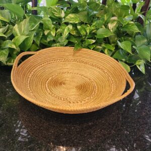 #CESTA CAPIM DOURADO FECHADA C/ ALCA