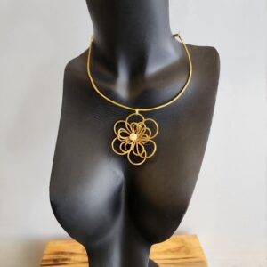 #COLAR CAPIM DOURADO C/ FLOR CAPIM DOURADO