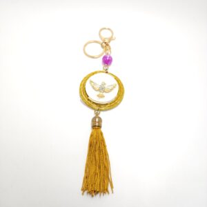 #CHAVEIRO DIVINO C/ POMPOM BOLINHA ROS