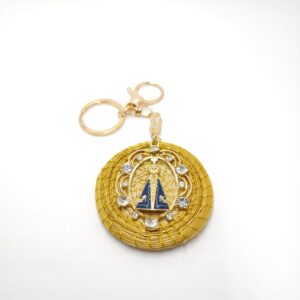 #CHAVEIRO NOSSA SENHORA + CAPIM DOURADO