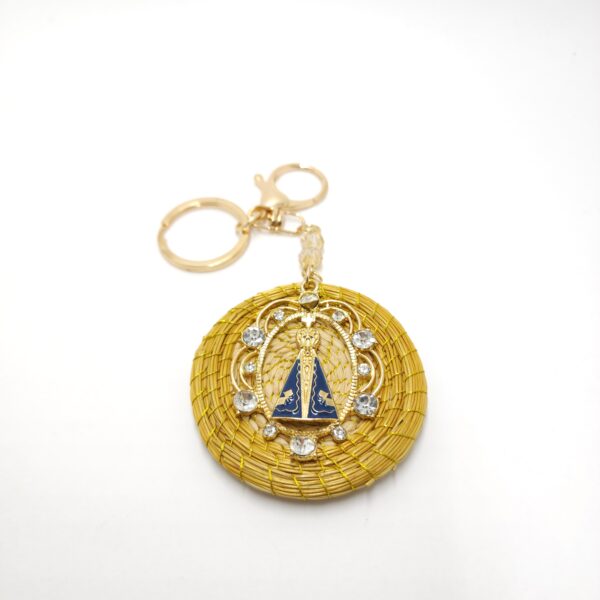 #CHAVEIRO NOSSA SENHORA + CAPIM DOURADO