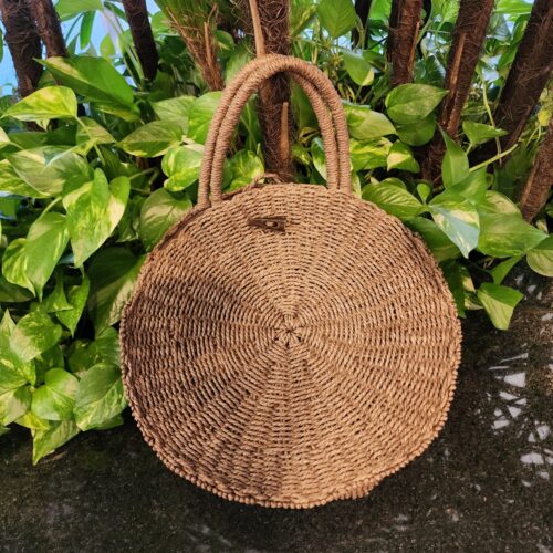 #BOLSA FIBRA ANTURAL REDONDA COM ALÇA CURTA E LONGA