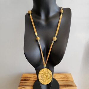 #COLAR CAPIM DOURADO C/ FLOR CAPIM DOURADO