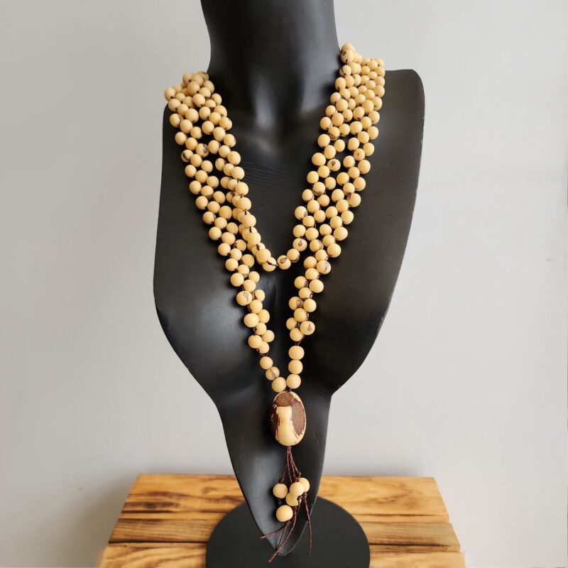 #COLAR SEMENTE AÇAI DUPLO TRANÇADO COM JARINA