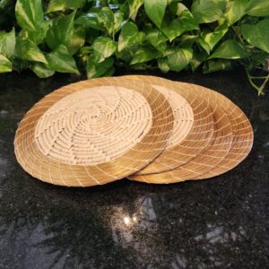 #SUPLA/MANDALA COM CAPIM DOURADO + FIBRA NATURAL 25CM