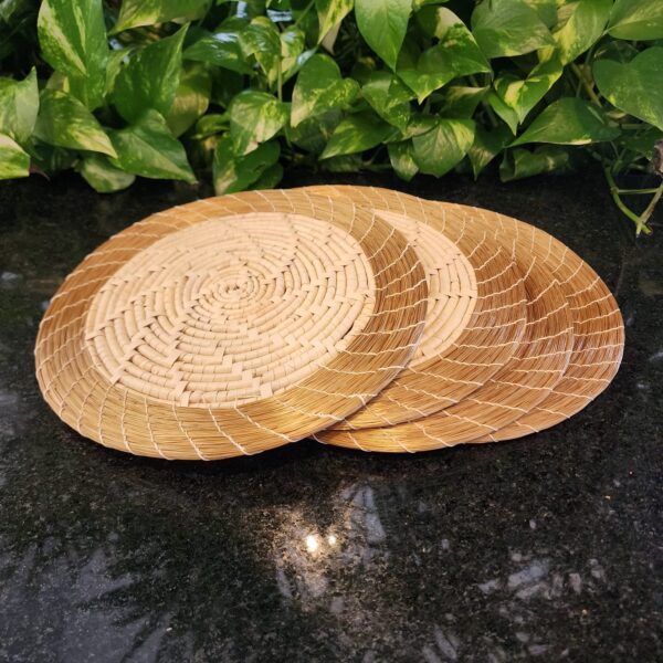 #SUPLA/MANDALA COM CAPIM DOURADO + FIBRA NATURAL 25CM