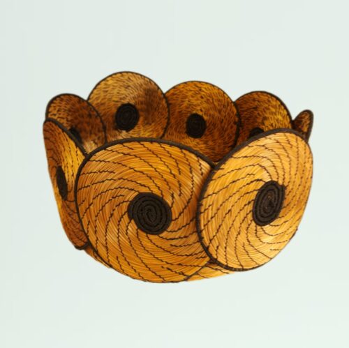 ##CESTA C.DOURADO LINHA PRETA C/DETALHE COSTURA 30X15