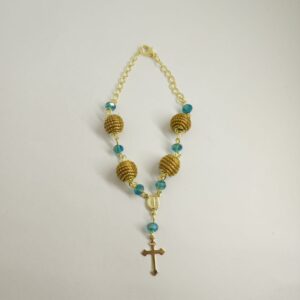 #TERÇO PULSEIRA + C.DOURADO