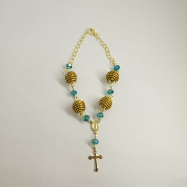 #TERÇO PULSEIRA + C.DOURADO