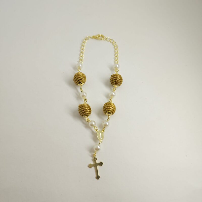 #TERÇO PULSEIRA + C.DOURADO