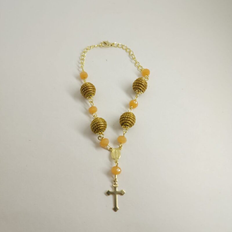 #TERÇO PULSEIRA + C.DOURADO