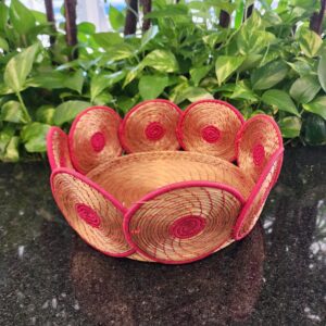 ##CESTA C.DOURADO LINHA VERMELHA C/DETALHE COSTURA 30X12