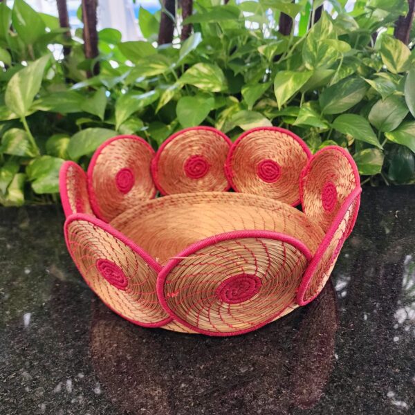 ##CESTA C.DOURADO LINHA VERMELHA C/DETALHE COSTURA 30X12