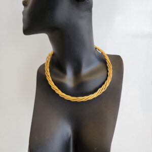 ##COLAR GARGANTILHA C.DOURADO TRANÇADO