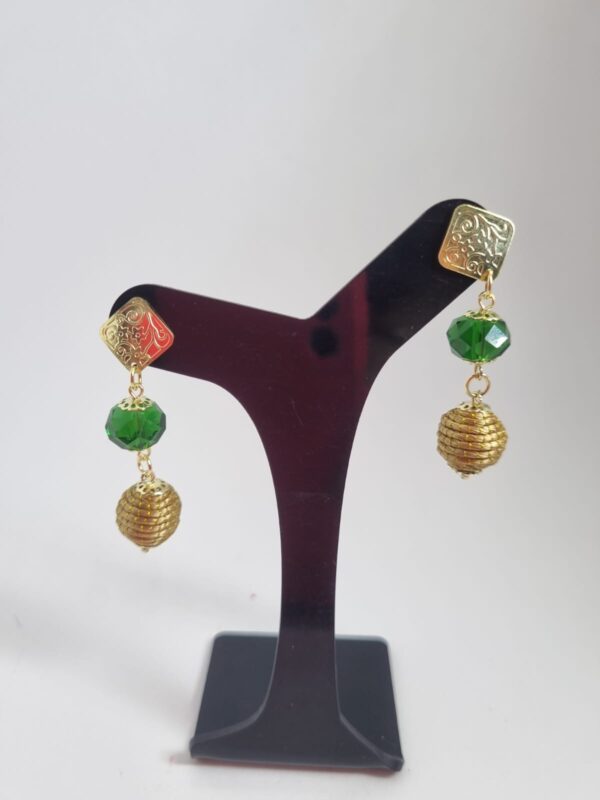 #CONJUNTO PULSEIRA CAPIM DOURADO C/ CRISTAL + BRINCO - Imagem 8