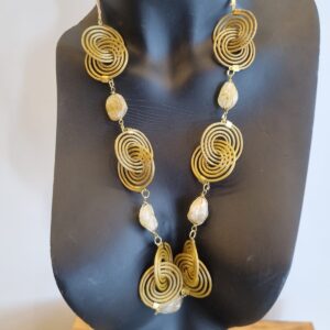 #CONJUNTO COLAR CAPIM DOURADO + BRINCO