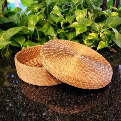 Caixa de Capim Dourado Linha Natural 20 x 6cm