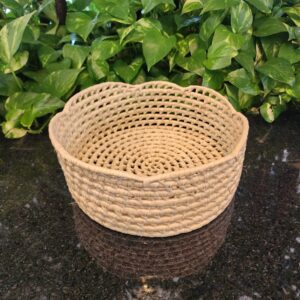 #CESTA REDONDA CARNAÚBA NATURAL 25X10 #