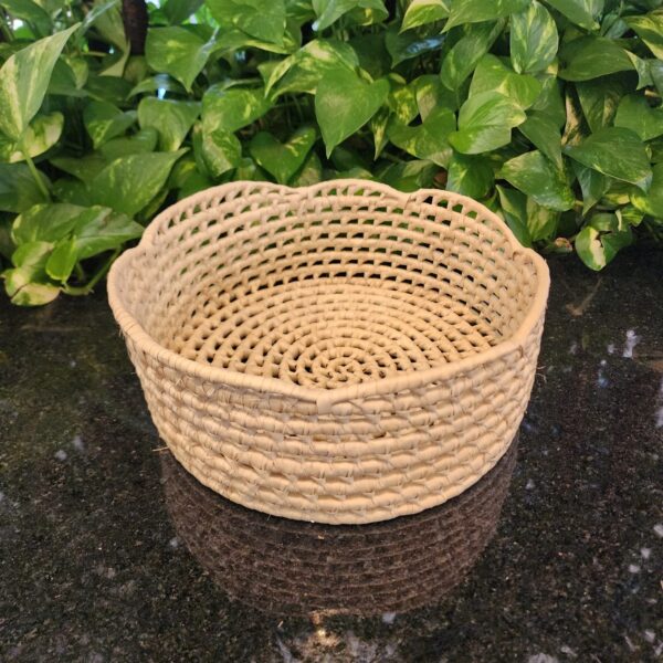 #CESTA REDONDA CARNAÚBA NATURAL 25X10 #
