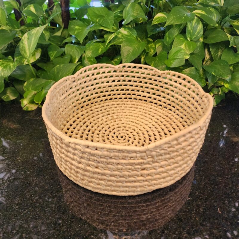 #CESTA REDONDA CARNAÚBA NATURAL 30X11 #