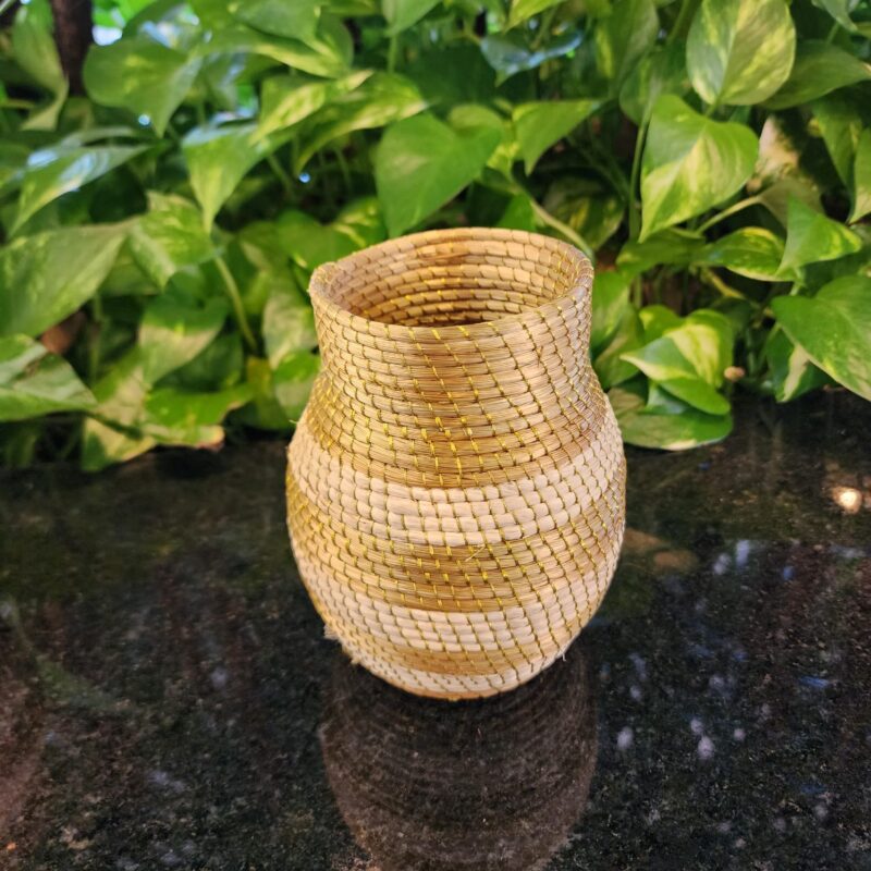 #VASO CAPIM DOURADO + FIBRA DE BURITI #