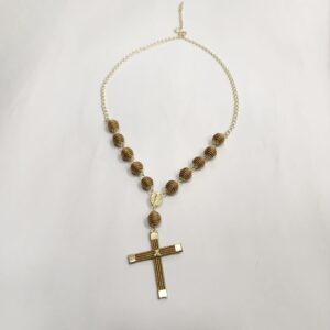 #COLAR TERÇO TODO CAPIM DOURADO #
